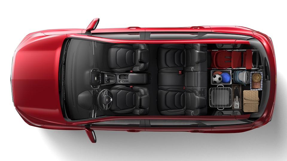 Configuración de asientos de la tercera fila de tu Captiva 2024