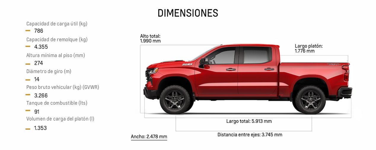 Chevrolet Perú - La Nueva Silverado Trail Boss Z71 con excelentes medidas y dimensiones